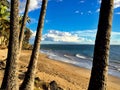 Sandy beach in South Kihei, Maui Royalty Free Stock Photo