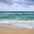 Sandy beach before the storm Royalty Free Stock Photo