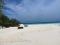 Sandy beach in a sunnyday