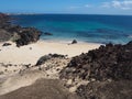 Sandy beach on La Graciosa, Canary Islands Royalty Free Stock Photo