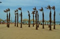 Sandy beach in tel aviv Royalty Free Stock Photo