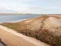 sandy beach texture dunes coast nature reserve plain background Royalty Free Stock Photo