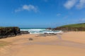 Sandy beach Trevone Bay North Cornwall England UK near Padstow and Newquay