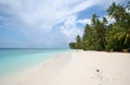 Sandy beach and tropical sea Royalty Free Stock Photo