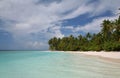 Sandy beach and tropical sea Royalty Free Stock Photo
