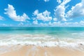 Sandy Beach With Waves Washing Ashore Royalty Free Stock Photo