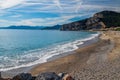 Beach in Finale Ligure Royalty Free Stock Photo