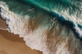 Sandy beach wave topview. Generate Ai Royalty Free Stock Photo