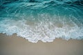 A sandy beach with waves continuously flowing in and out of the water, creating a mesmerizing sight, A serene view of ocean waves