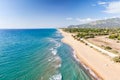 The sandy beach Zacharo in Ilia, Greece