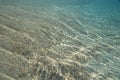 Sandy bottom with sunlight reflections Royalty Free Stock Photo