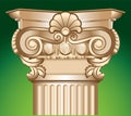 Sandy column top capital vector illustration
