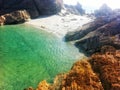 Sandy cove on Lundy Island Royalty Free Stock Photo