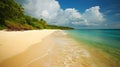 Sandy delight, beautiful tropical beach, soft sands, and serene coastal tranquility