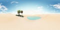 Sandy desert. Environment map. HDRI map Royalty Free Stock Photo