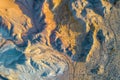 Sandy desert texture. Lines and pattern. Royalty Free Stock Photo