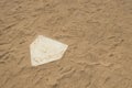 Baseball softaball diamond field white home base close up Royalty Free Stock Photo