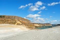 Sandy dune in city suburb