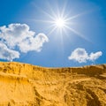 sandy dune wall under a sun