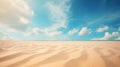 Sandy Dunes and Clear Skies, A Low Angle Desert View