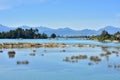 Sandy estuary with calm water