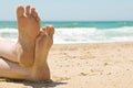 Sandy feet Royalty Free Stock Photo