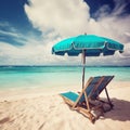 Sandy haven under radiant sun Royalty Free Stock Photo