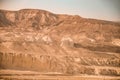 Sandy hills in the desert of Israel, Red Canyon near the city of Eilat Royalty Free Stock Photo