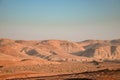 Sandy hills in the desert of Israel, Red Canyon near the city of Eilat Royalty Free Stock Photo