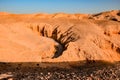 Sandy hills in the desert of Israel, Red Canyon near the city of Eilat Royalty Free Stock Photo