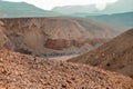 sandy hills in the desert of Israel, Red Canyon near the city of Eilat Royalty Free Stock Photo