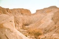 Sandy hills in the desert of Israel, Red Canyon near the city of Eilat Royalty Free Stock Photo