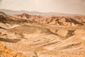 Sandy hills in the desert of Israel, Red Canyon near the city of Eilat Royalty Free Stock Photo