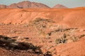 sandy hills in the desert of Israel, Red Canyon near the city of Eilat Royalty Free Stock Photo