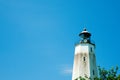 Sandy Hook Lighthouse New Jersey on clear sunny day Royalty Free Stock Photo