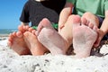 Sandy Kid's Feet on Beach Royalty Free Stock Photo