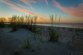 Sandy coast of the south sea at sunrise Royalty Free Stock Photo