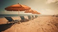 Sandy paradise, sandy beach, majestic skies, and paradise found in the sand Royalty Free Stock Photo