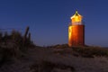 Cross light Kampen at night Royalty Free Stock Photo