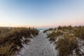 Sandy Path Leading to Panama City Beach, Florida at Sunrise Royalty Free Stock Photo