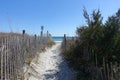 Sandy Path Leads to Wrightsville Beach, North Carolina Royalty Free Stock Photo
