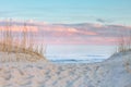 Sandy Path to the Beach at Sunset Outer Banks North Carolina Royalty Free Stock Photo