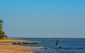 Sandy Point State Park on Chesapeake bay in Annapolis, Anne Arundel County, Maryland Royalty Free Stock Photo