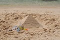 Sandy pyramid of the Red Sea Royalty Free Stock Photo