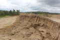 Sandy quarry on an overcast day