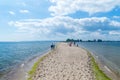 Sandy on Rewa Peninsula. Royalty Free Stock Photo