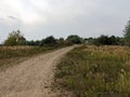 Sandy rural road near the river