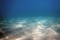 Sandy Sea Bottom Underwater Background, Underwater Blue Ocean Royalty Free Stock Photo