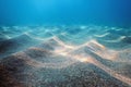 Sandy Sea Bottom Underwater Background, Underwater Blue Ocean Royalty Free Stock Photo