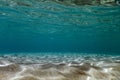 Sandy sea bottom Underwater background Royalty Free Stock Photo